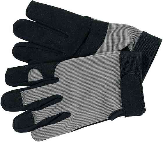 Рукавиці робочі чорно-сірі YATO : для сенсорних екранів, штучна шкіра +бавовняний трикотаж, роз 8 DW Одесса