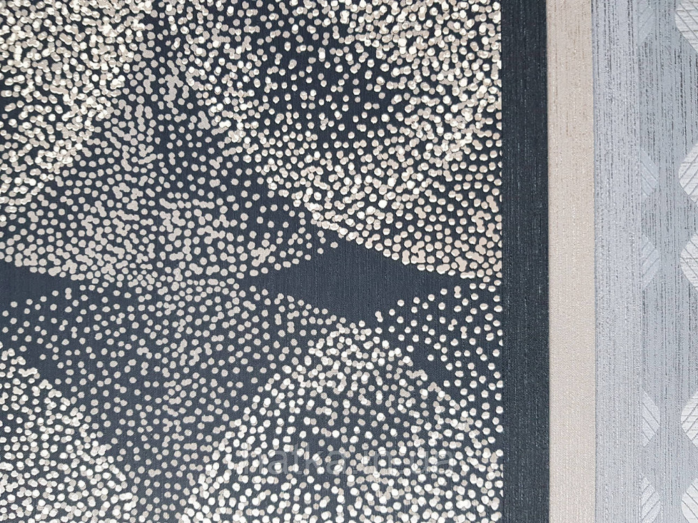 Шпалери метрові вінілові на флізелін Marburg Villa Romana абстракція геометрія чорні з сріблом, золотом Київ - фото 3