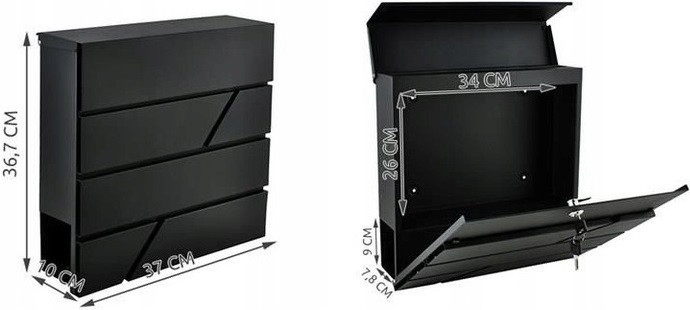 Поштова скринька велика з кришкою та 2 ключами Malatec (6238) Сталь Нововолинськ - фото 10