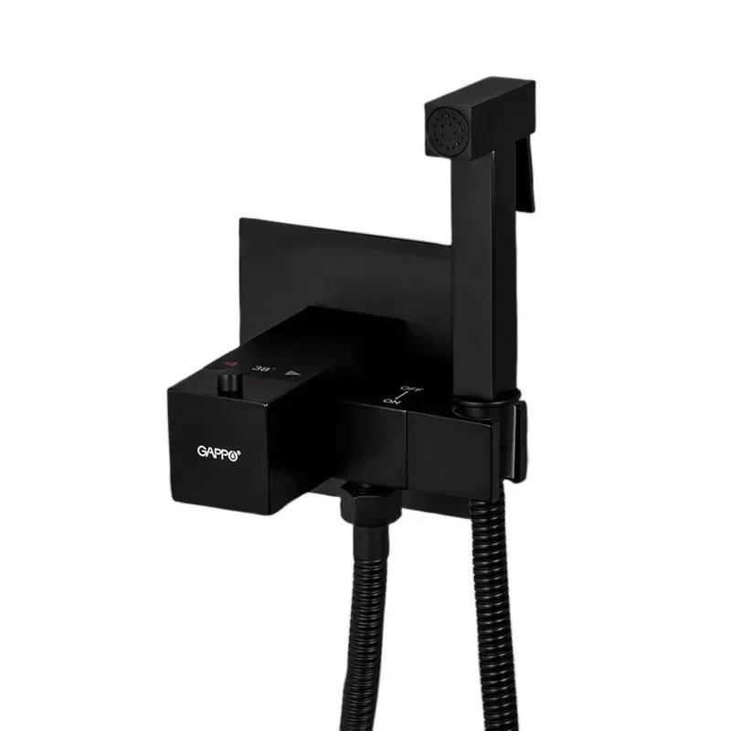 Гігієнічний душ GAPPO G7207-60 із термостатом, чорний Київ - фото 1