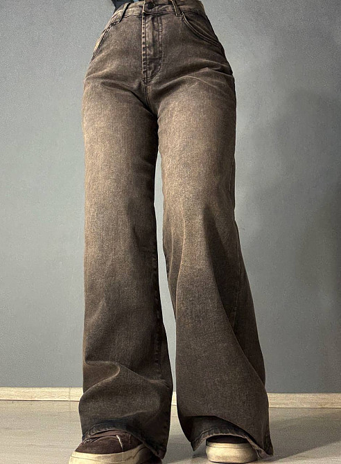 Джинсы женские Its Basic 3942-4 Palazzo jeans широкие палаццо коричневые, коричневый, 40, 40, 85 см, 117 см Киев - изображение 15