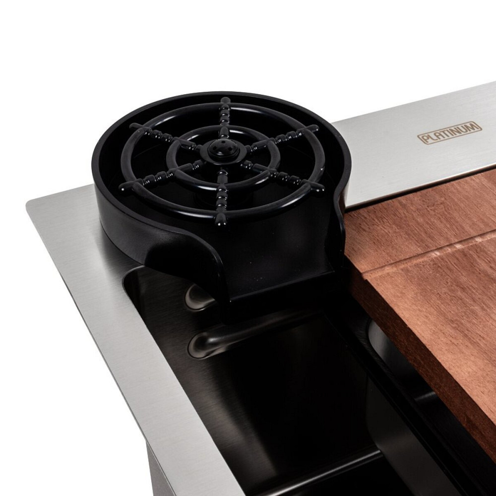 PLATINUM Кухонна мийка нержавійка CM 75*46A Platinum Handmade "Водоспад" Киев - изображение 3