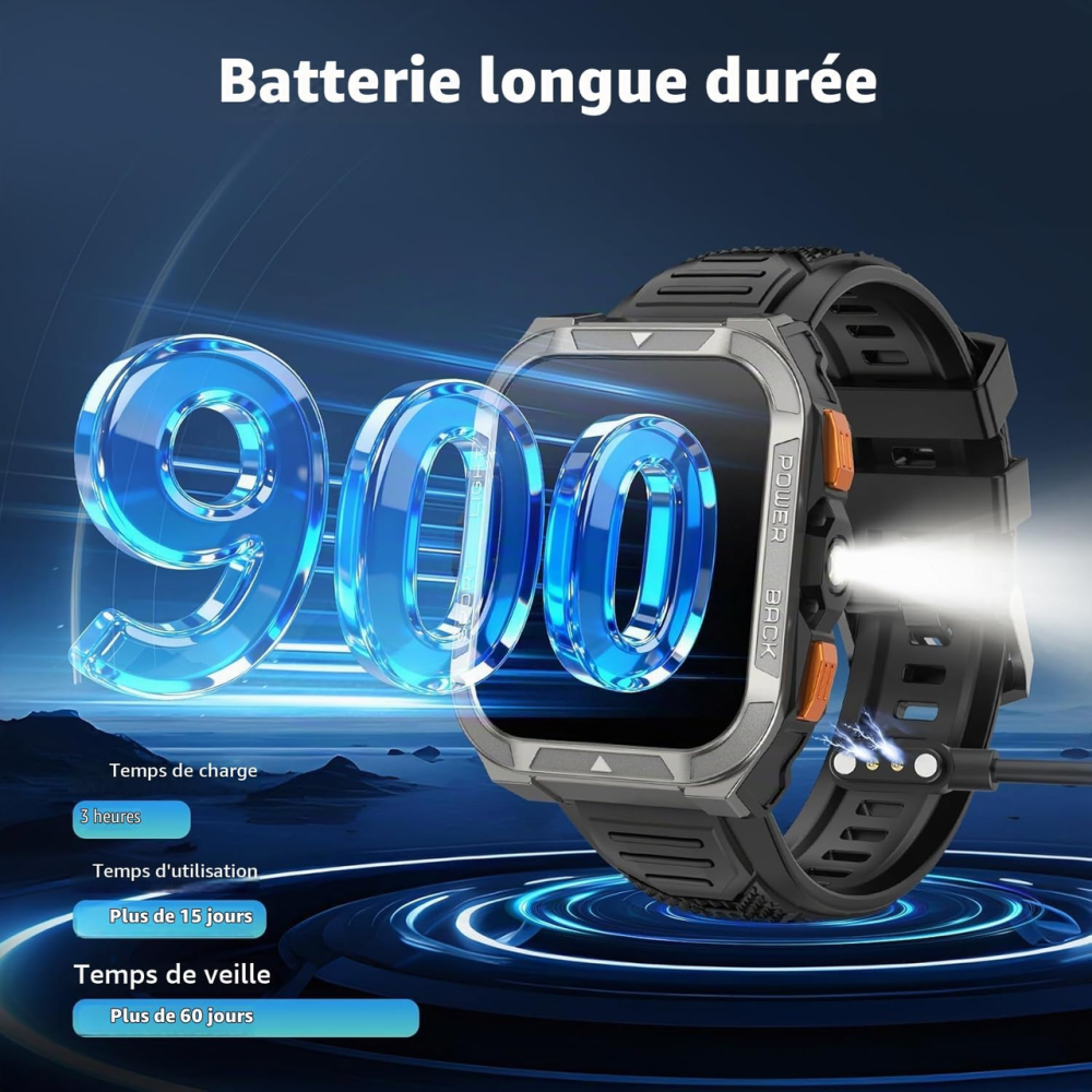 Смартгодинник Blackview W80 Pro, GPS, Bluetooth-дзвінки, 1,91″, 900 мАг, IP68, 115+ спортрежимів, чорний Київ - фото 9