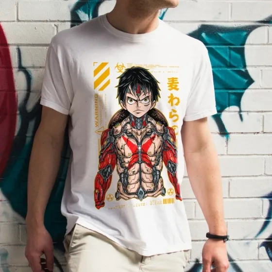 Футболка для подростка мальчика с принтом Ван Пис Кібер Луффі W Размер 160 Anime10047 Днепр
