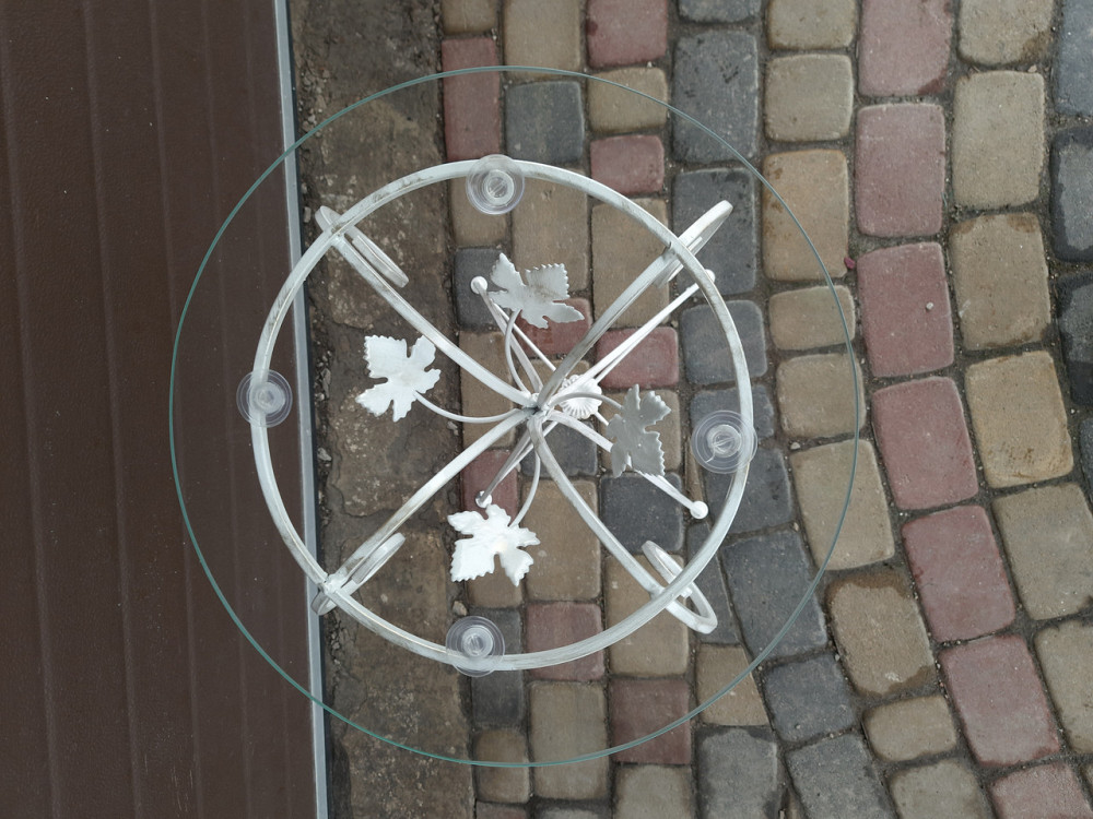 Столик журнальний кований круглий великий M-054 Б3895 Бежевий Київ - фото 3