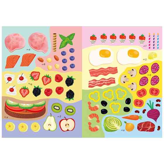 Детская книжка любимые наклейки для малышей 