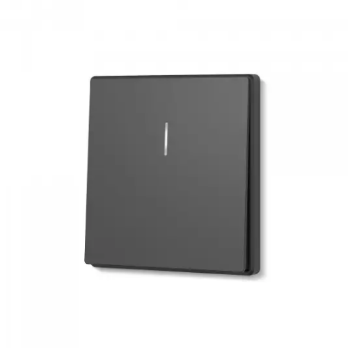 Вимикач 1кл з підсвіткою вугільно-чорний VIDEX NOTA (VF-NT-SW1L-BL) Житомир - фото 1