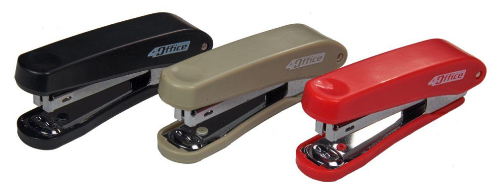 Степлер пластиковий №10 (10 арк.) "4Office" 50 мм. з дестеплером, мікс кольори, 4-305-21, шт Київ - фото 1