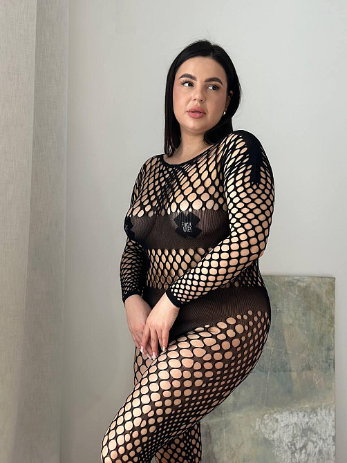 Еротичний Бодістокінг у велику Сітку PLUS SIZE сексуальний комбінезон для повних жінок Одеса - фото 2