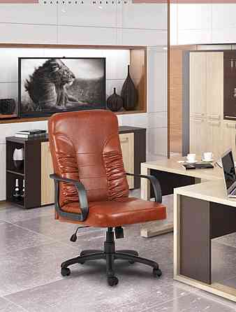 Офисное Кресло Руководителя Richman Texas Madras Cognac Пластик М1 Tilt Коричневый Киев