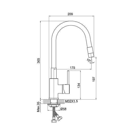 Kitchen Light Pro змішувач для кухні, chrome-grey Київ