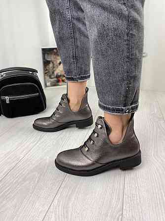 Черевики жіночі MENGTING срібні еко-шкіра 37р. (2051) Коломия