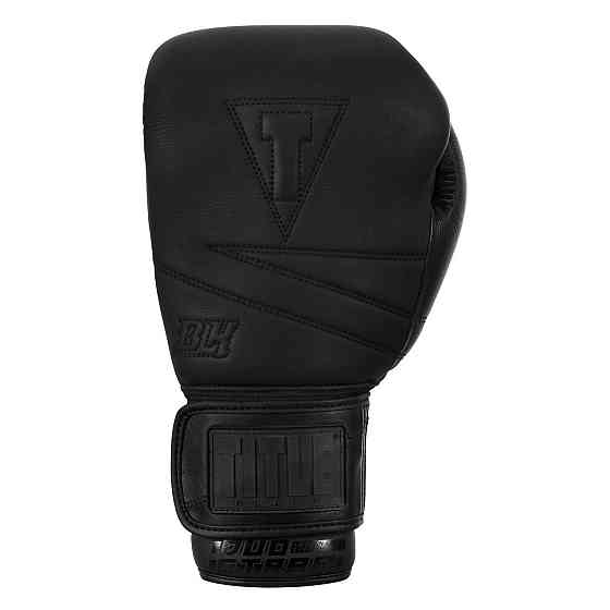 Боксерські рукавиці TITLE Black Bolstered Leather Black 16 oz (бинти 4м. в комплекті) Каменское