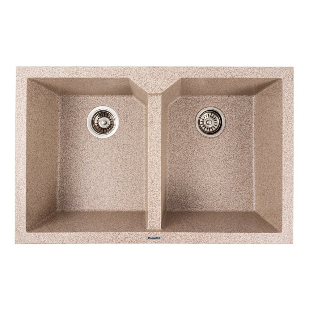 Мийка гранітна карамель VALESO VIATRIX 7950 (дві чаші, матова) Коломия - фото 1