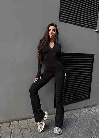 Женский теплый базовый комбинезон из микродайвинга на флисе Одесса