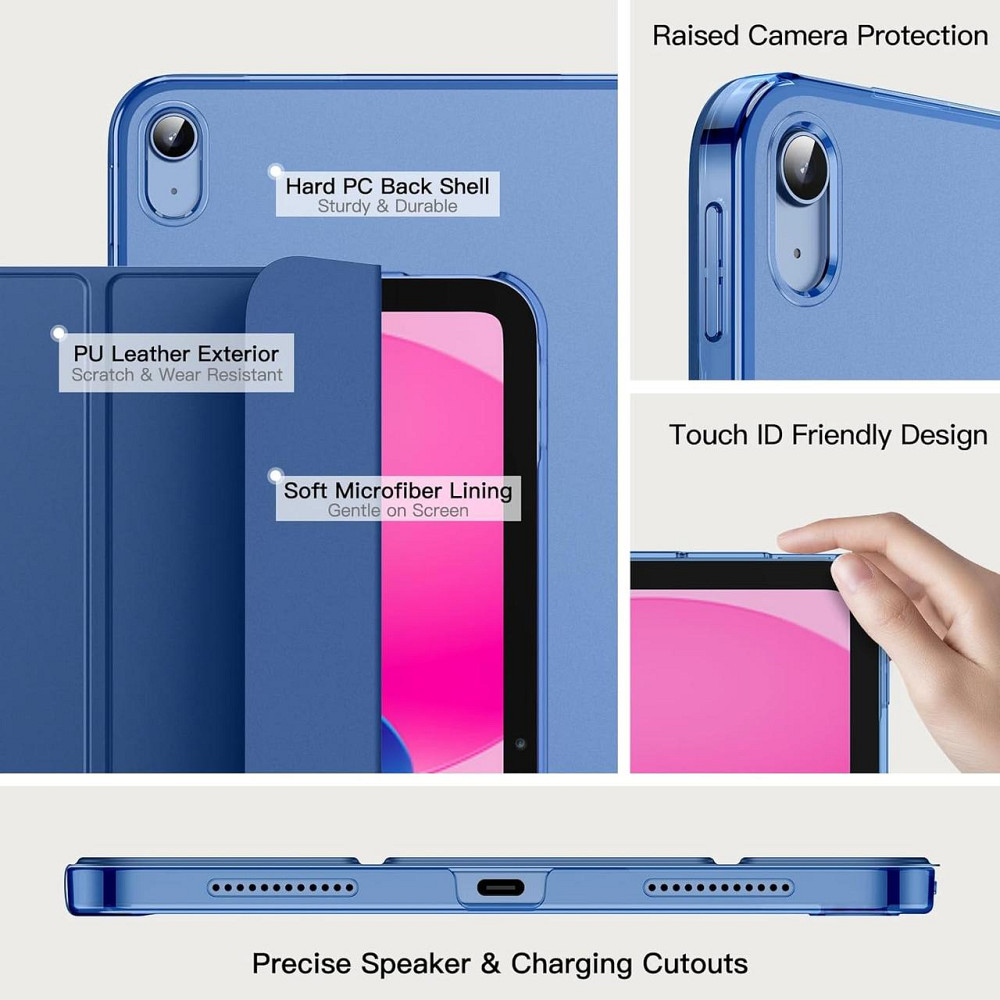 Защитный чехол-книжка ProCase для iPad (A16) 11-го/10-го поколения (2025/2022) A3354 / A3355 / A2696 / A2757 / A2777 Днепр - изображение 6