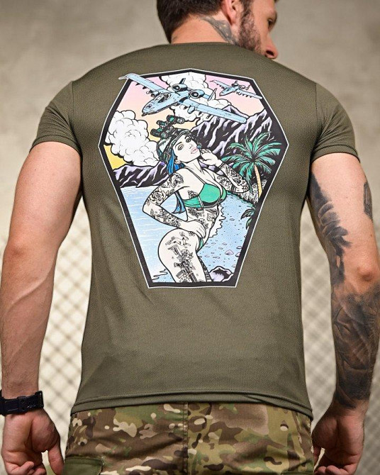 Тактическая потоотводящая футболка Palm oliva ПП4675 Одесса - изображение 4