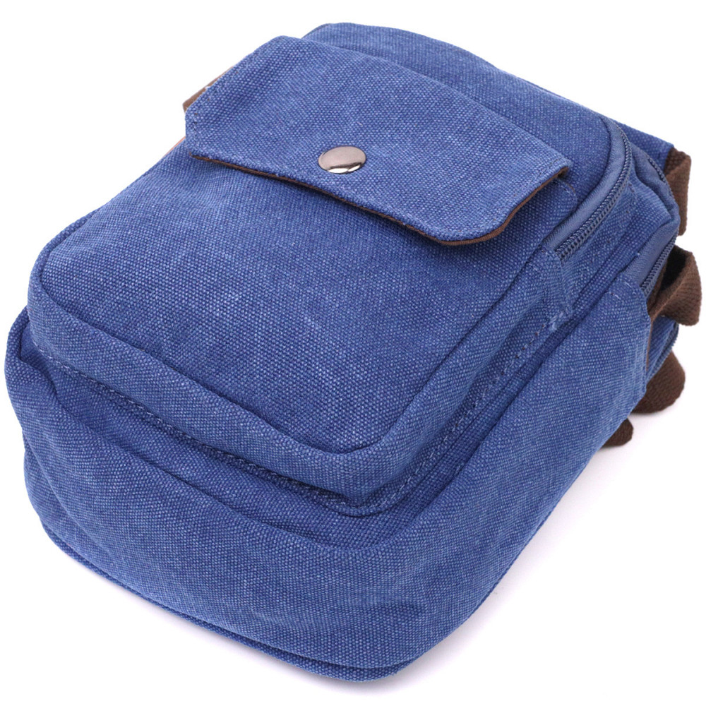 Удобная небольшая мужская сумка из плотного текстиля Vintage 22221 Синий Киев - изображение 7