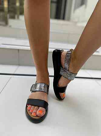 Kentro Босоніжки жіночі KENTO 3127 чорний/срібні (літо, шкіра натуральна) (926) Коломыя