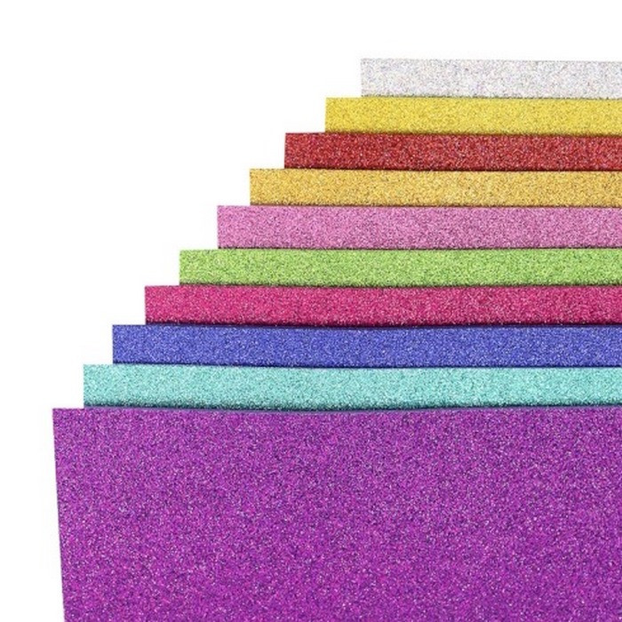 Набір кольорового фоамірану з глітером 17HA4-MIX 1,7-0,1 мм 10 аркушів Вінниця - фото 1