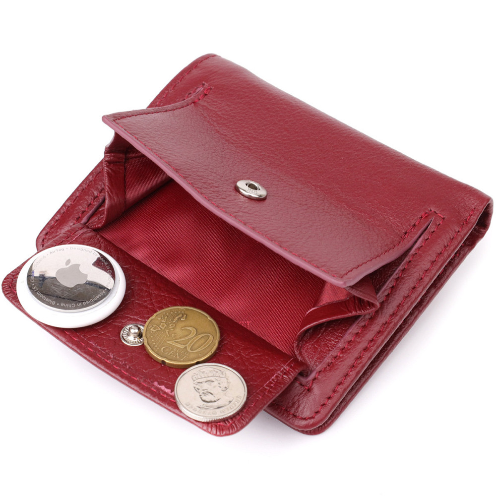 Женский кошелек вертикального формата из натуральной кожи ST Leather 23071 Бордовый Киев - изображение 4