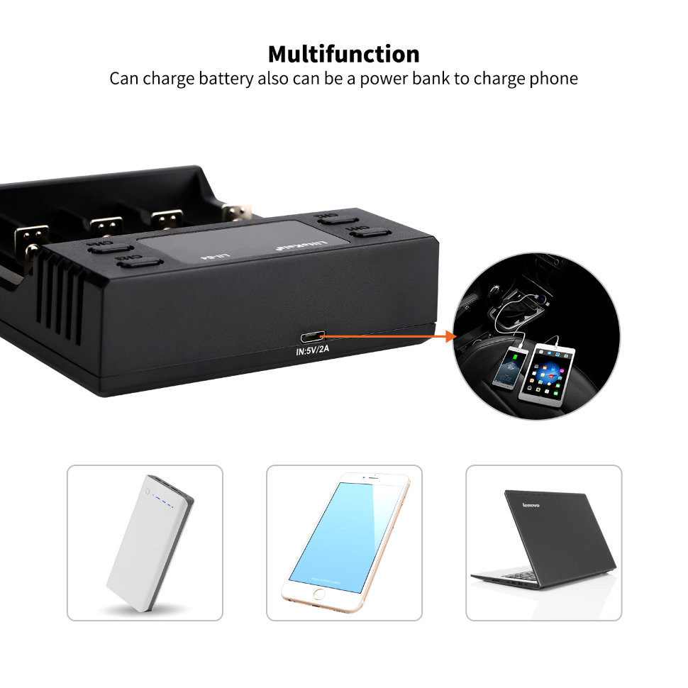 Зарядний пристрій Liitokala Lii-S4, 4 канала, Ni-Mh/Li-ion/LiFePo4, USB, LCD, Box Київ - фото 10