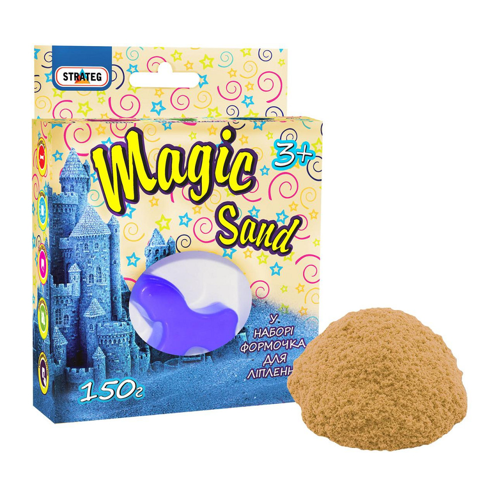 Magic sand класичний, з формочкою 0,150 кг, у кор-ці 14см-11см-3,2см, шт Киев - изображение 1