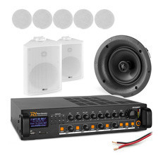 Колонка  Profesjonalny system głośników sufitowych 6 x 6.5" FCS6 z wzmacniaczem 4 strefowym oraz głośnikami zewnętrznymi Київ - фото 1