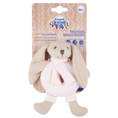 Погремушка Canpol мягкая Кролик розовый (80/201_pin) Винница - изображение 3