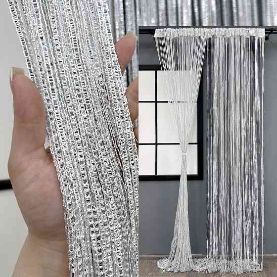 Шторы-нити Rovi Premium с люрексом Белый 300х300см 1 шт (61-114) Киев