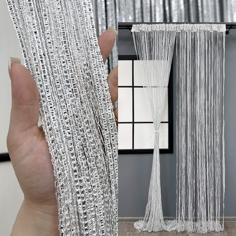 Шторы-нити Rovi Premium с люрексом Белый 300х300см 1 шт (61-114) Киев - изображение 1