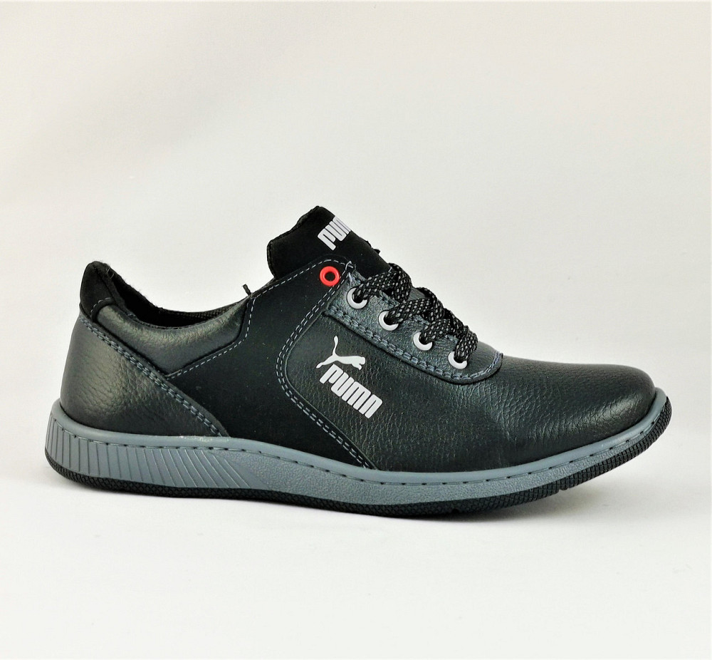 Кросівки Чоловічі Puma Чорні Шкіряні Мокасини Пума (розміри: 40) Відео Огляд Дніпро - фото 3