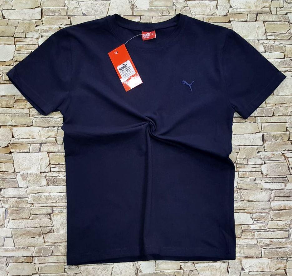 Мужская однотонная трикотажная футболка Puma Киев - изображение 1