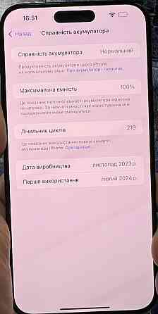 Айфон iPhone 15 Pro Max 256Gb Blue Titanium Neverlock. Київ