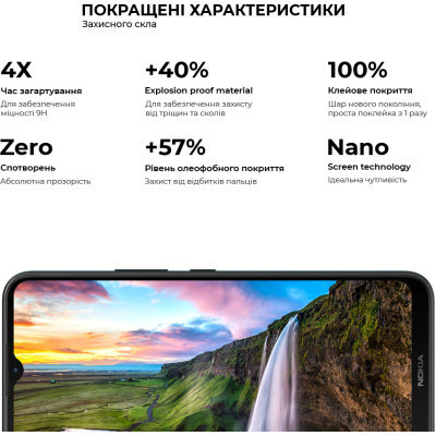 Скло захисне Armorstandart Pro Nokia C21 Plus Black (ARM62198) Вінниця - фото 2