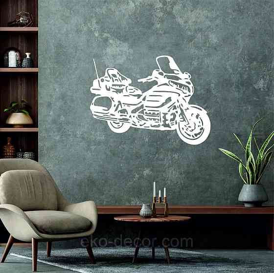 Декоративное настенное Панно «Мотоцыкл» Декор на стену 110*81 см, Белый Киев