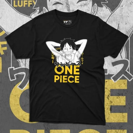 Футболка для підлітка хлопчика з принтом Ван Пис Luffy Black 2 Розмір 160 Anime10193 Дніпро