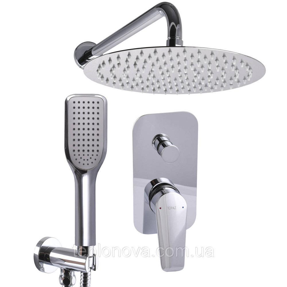 Смеситель для душа встроенный TOPAZ CAPRI TCA-15205-H43 комплект с душ.набором, 2 лейки, D35 Черновцы - изображение 7