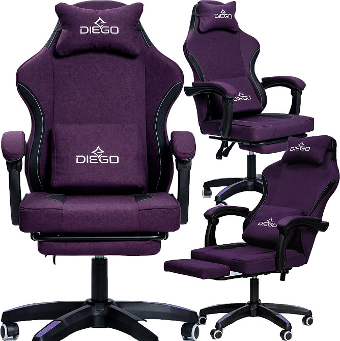 Крісло геймерське DIEGO Soft Light Purple Київ - фото 1