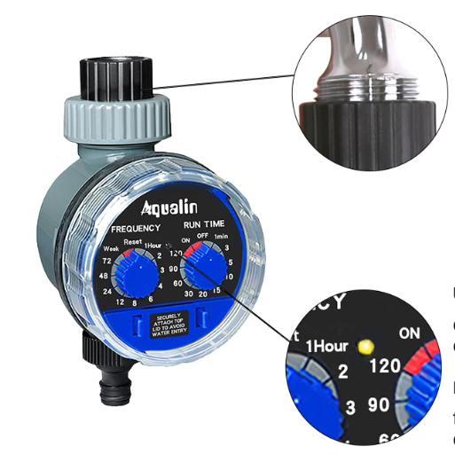Таймер полива Aqualin YL21025A с шаровым клапаном, под датчик дождя, автомат подачи воды Киев - изображение 9