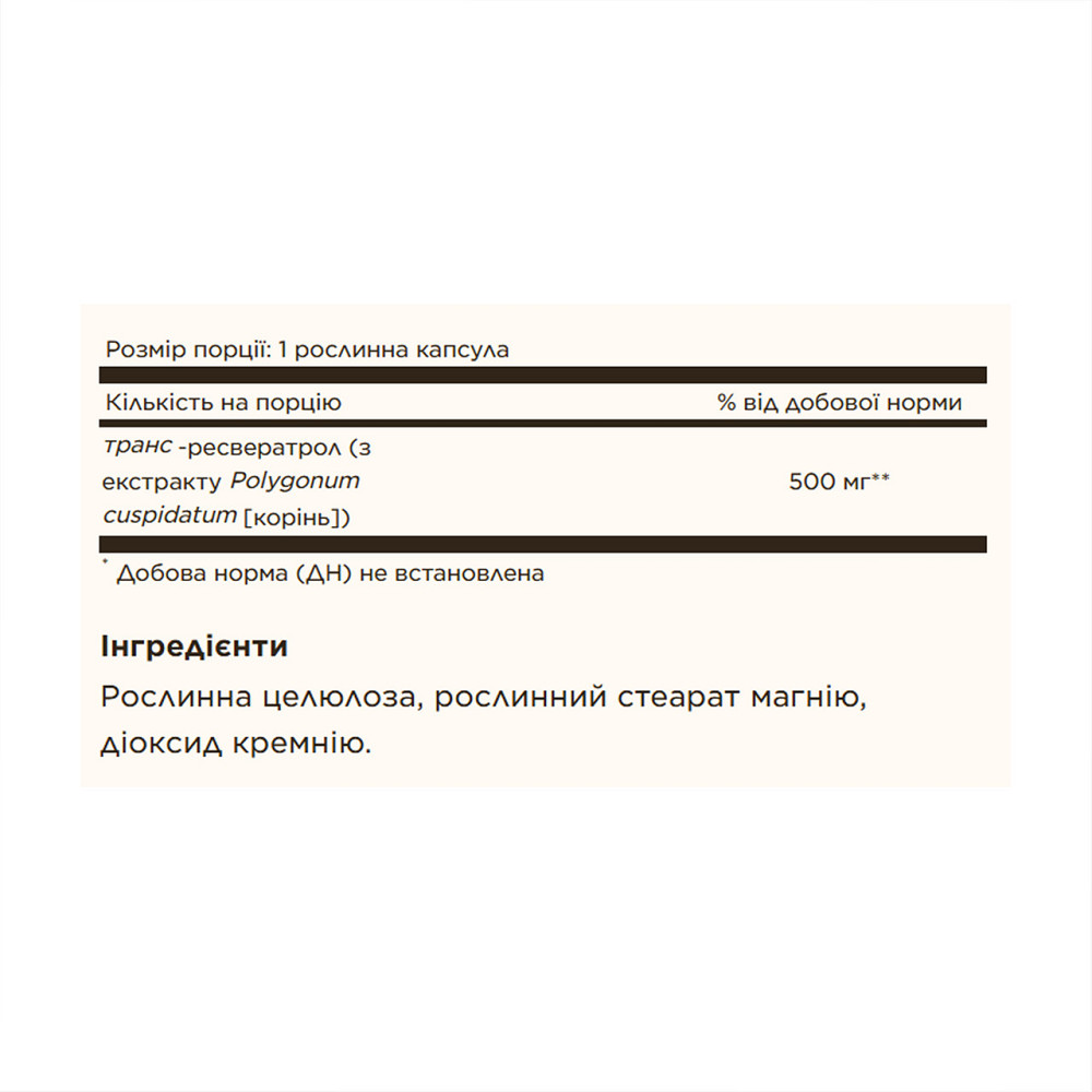Ресвератрол Solgar, Resveratrol 500 mg 30 капсул Київ - фото 3