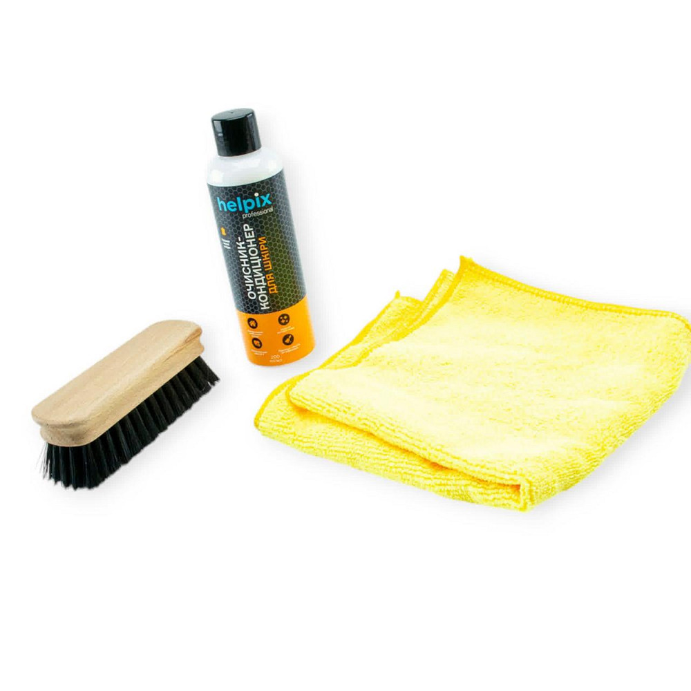Очисник шкіри кондиціонер Helpix (200мл), мікрофібра, щітка Мукачево - фото 2