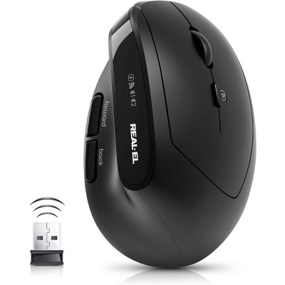 Мышка REAL-EL RM-490W Wireless/Bluetooth Black (EL123200058) Винница - изображение 1