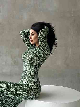 Жіноча стильна вечірня мідіплаття двійка Зелений, 44/46 Одеса