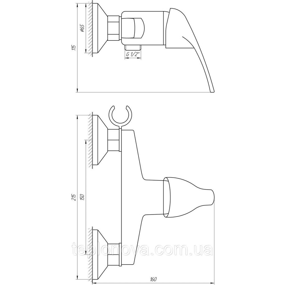 Змішувач гігієнічний Globus Lux SOLLY GLSO-0206N Чернівці - фото 3