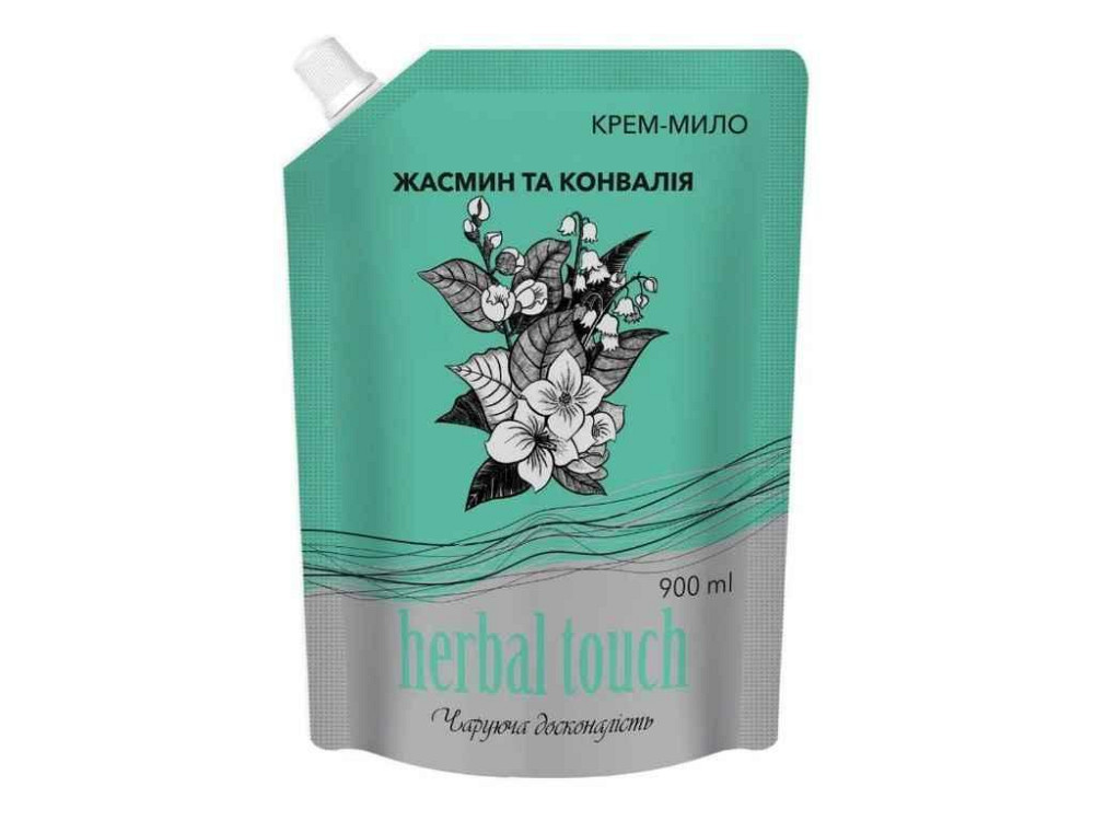 Крем-мыло жидкое 900мл дом-пак Жасмин и Ландыш ТМ HERBAL TOUCH Киев - изображение 1