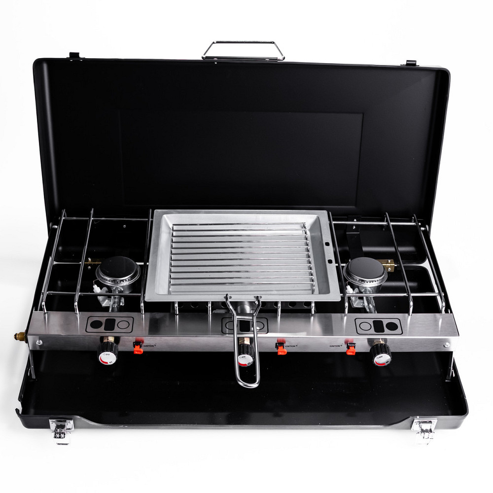 Газова плита портативна туристична з п'єзопідпалом HP-DS3-7 чорна газова плита настільна Коломыя - изображение 3