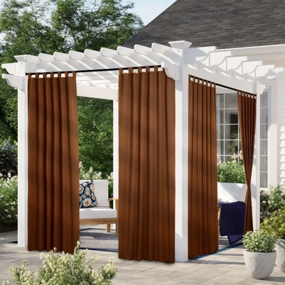 Штора уличная водонепроницаемая для беседки (2.4 х 1.45 м) Коричневый Киев