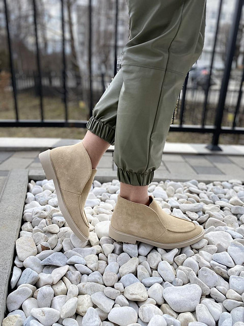 Daragani Черевики жіночі Daragani бежеві натуральна замша высота 9 см размеры 37-39 (4168) Коломыя - изображение 5