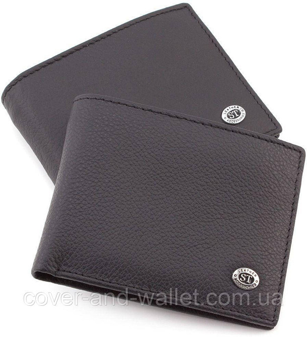 Стильный мужской кожаный кошелек на магнитной фиксации ST 1 Киев - изображение 4